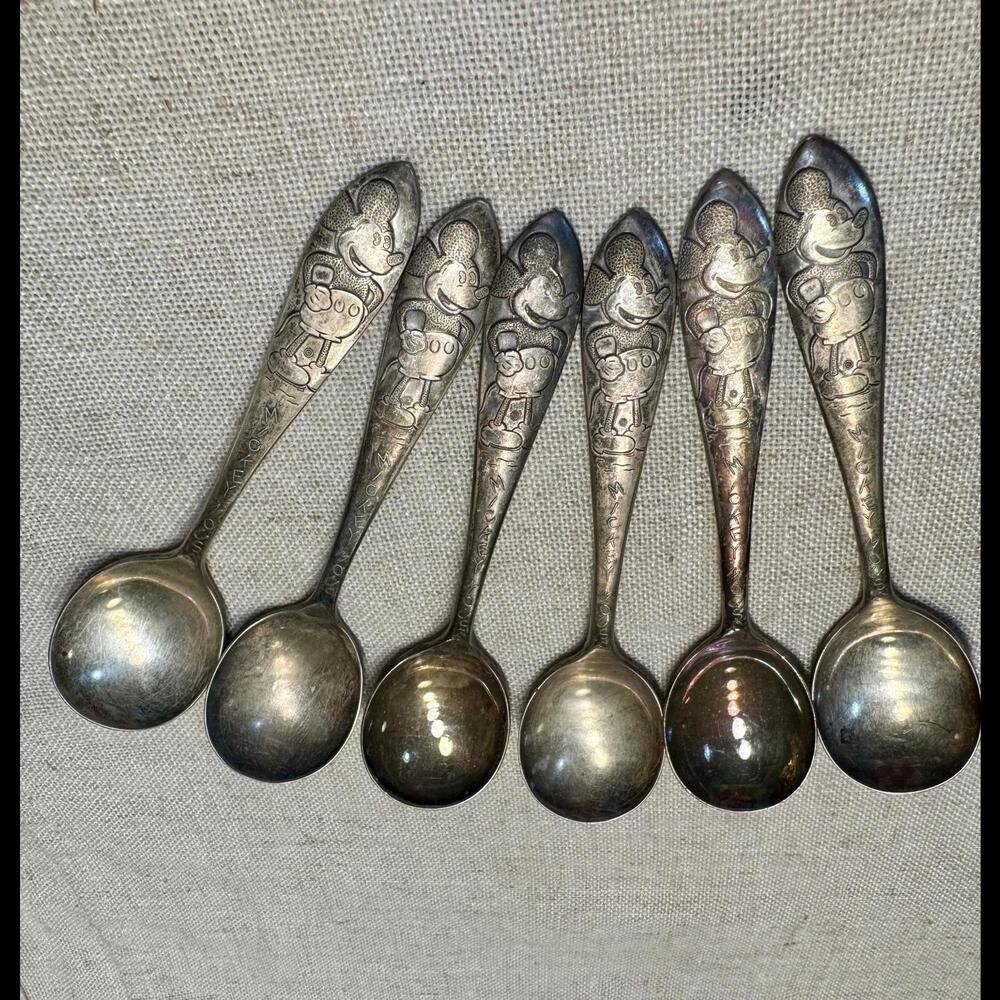VTG Mickey Mouse Branford Silver Plated Kid Child Spoon 1930